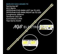 KIT 2 BARRE DA 72 LED-TV SAMSUNG 2011SVS46-5K6K-H1B-1CH BN64-01664A