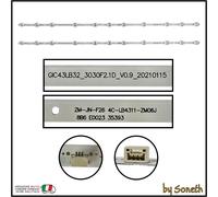KIT 2 BARRE LED PER TCL 43F6F 43L2 43L2800 43L2F 43S325 43S325MACA 43S421