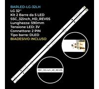 KIT 2 BARRE LED TV LG AGF79046701 AGF79082601 32LH51HD