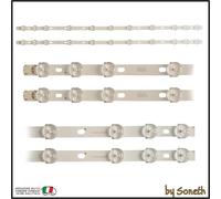 KIT 2 BARRE LED TV PER PHILIPS 39PFL3008T12 32PFL3018T12 32PFL3018H12