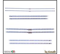 KIT 2 BARRE LED TV PER SAMSUNG NU7100-STS550AV9-40LEDS-3030F-2C Q784535