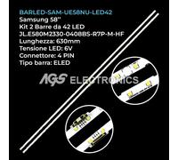 KIT 2 BARRE STRIP 42 LED TV SAMSUNG JL.E580M2330-0408BS-R7P-M-HF AOT-58-NU7300