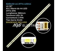KIT 2 BARRE STRIP 44 LED TV LG 31T14-03A 31T14-07A 32INCH-5630PKG-40EA-REV0.0