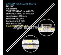 KIT 2 BARRE STRIP 46 LED TV TCL HR-37C17-0154 HR-37C28-0221 55HR720S46A0-V3