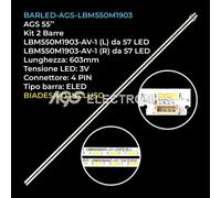 KIT 2 BARRE STRIP 57 LED TV LBM550M1903-AV-1