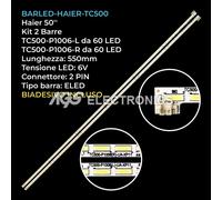 KIT 2 BARRE STRIP 60 LED TV HAIER TC500-I1006-L/R,LE50H6500CF