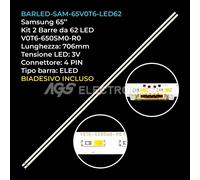 KIT 2 BARRE STRIP 62 LED TV SAMSUNG BN96-50385A LM41-00859A V0T6-650SM0-R0