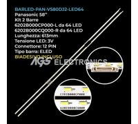 KIT 2 BARRE STRIP 64 LED TV PANASONIC 6202B000CP000L ,6202B000CQ000R,TX58EX700B