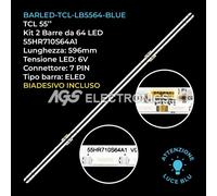 KIT 2 BARRE STRIP 64 LED TV TCL 4C-LB5564-HR05K 55HR710S64A1