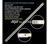 KIT 2 BARRE STRIP 66 LED TV SHARP 40LX235A SLED-2011SSP40-5630-L66NNS