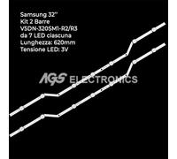 KIT 2 BARRE STRIP 7 LED TV SAMSUNG SVS32 BN96-36235A BN96-36236A V5DN-320SM1-R2