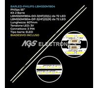 KIT 2 BARRE STRIP 72 LED TV PHILIPS LBM550M1804 55PUS780312 55PUS8303