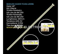 KIT 2 BARRE STRIP 96 LED TV HAIER TC416-F2404(L)-UA-LA4 TC416-F2404(R)-UA-LA4