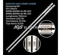 KIT 2 BARRE STRIP 96 LED TV SAMSUNG V4LE-600SMA-R2/B BN96-26318A/26319A