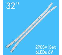 KIT 2 BARRE STRIP LED TV AKAI JS-D-JP3220-061EC AKTV3221-3222-3224 "TH18"YH-094