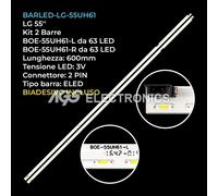 KIT 2 BARRE STRIP LED TV LG 55LH630V , 55LW340C , 55UH6030UC, HV550QUB-B21