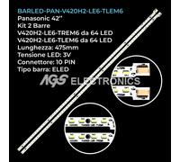 KIT 2 BARRE STRIP LED TV PANASONIC V420H2-LE6-TLEM6 V420H2-LE6-TREM6