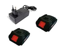 Kit 2 Batteria 18V + Caricabatterie per Mini Sega Elettrica Motosega Caricare