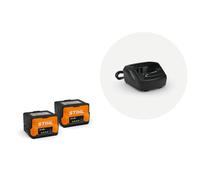 Kit 2 batterie AK20 e carica AL101 ORIGINALE STIHL STARTER SET AK20 PLUS