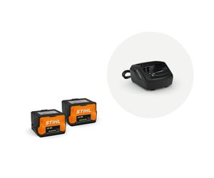 Kit 2 batterie AK20 e carica AL101 ORIGINALE STIHL STARTER SET AK20 PLUS