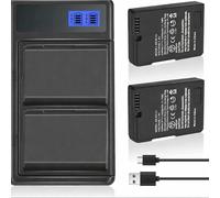 Kit 2 Batterie Con Caricatore Per Nikon EN-EL14 D3100 D3200 D5100 D5200