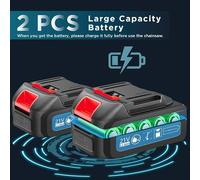 Kit 2 Batterie Da 21 V Da 4000 mAH Per Motosega Sega Decespugliare Idropulitrice
