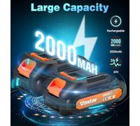 Kit 2 Batterie Da 26 V Da 2000 mAH Per Motosega Sega Decespugliare Idropulitrice