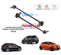 KIT 2 BIELLETTA BARRA STABILIZZATRICE PEUGEOT 206 208 2008 CITROEN C3 DS3