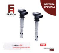 Kit 2 Bobine d'Accensione NGK Audi A5 1.8 TFSI 170 CV 2.0 TFSI 180 CV