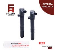 Kit 2 Bobine d'Accensione NGK Fiat Stilo 1.4 16V 95 CV 1.2 16V 80 CV