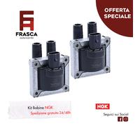 Kit 2 Bobine d'Accensione NGK Lancia Delta 2.0 177 CV 2.0 16V 196 CV 1.8 103 CV