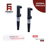 Kit 2 Bobine d'Accensione NGK Renault Kangoo 1.6 16V 4x4 95 CV 1.6 16V 82 CV