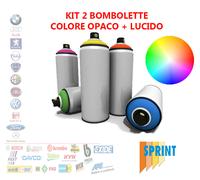 KIT 2 BOMBOLETTA SPRAY VERNICE AUTO CHEVROLET 04U URBAN GREY ML375