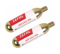 Kit 2 Bombolette CO2 16g Filettate Alluminio per Gonfiaggio Rapido Pneumatici Bici