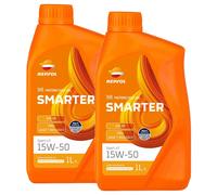 KIT 2 Bottiglia Repsol Smarter Sport 4T 15W-50 1L Moto Motor Ricambi Ciclomotore