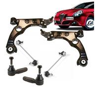 KIT 2 BRACCI OSCILLANTI + 2 TESTINE + 2 BIELLETTE ANTERIORI PER ALFA GIULIETTA