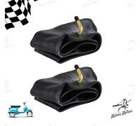 KIT 2 CAMERA D'ARIA 3.00-10 3.50-10 RUOTA CERCHIO 10" VALVOLA CURVA 90° VESPA...