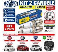 KIT 2 CANDELE ILKR9G8 PANDA 500 MITO YPSILON 0.9 TWINAIR 55242187 MARELLI