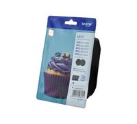 Kit 2 Cartucce Originali Brother LC123BKBP2DR LC-123BK Bk Nero 600 Pagine