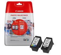 KIT 2 CARTUCCE ORIGINALI CANON 8286B006 PG-545XL+CL-546XL+ 50 fogli CARTA FOTO