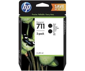 KIT 2 CARTUCCE ORIGINALI HP P2V31A 711 Bk Nero 80ml DesignJet T120 Series