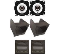 Kit 2 casse ALPINE SXE-1025S per Fiat Panda 141 dal 1986 al 2003 + 2 Box anteriori + 2 Griglie Colore Grigio da 10cm