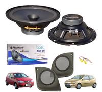 Kit 2 Casse Altoparlanti Anteriori Phonocar + Tasche Supporti per Fiat Punto 188