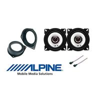 Kit 2 Casse Coassiali 1025 1025s Per Fiat Panda dal 2012 terza serie Qualità Con Adattatori e Supporti Predisposizione Posteriore Coassiali Connettori Alpine
