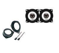 Kit 2 Casse Coassiali 1025 1025s per Opel Corsa dal 2006 Grande Qualità Con Adattatori e Supporti Predisposizione Posteriore Coassiali Connettori Alpine