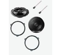 Kit 2 Casse Pioneer Coassiali a 2 vie da 16 cm 300 W Per Fiat Panda dal 2003 al 2012 Qualità Con Adattatori E Supporti Altoparlanti Predisposizione Posteriore
