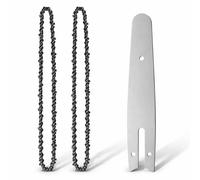 Kit 2 Catena 10" Ricambio + Barra 10 Pollici Per Mini Motosega a Batteria 07836