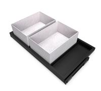 Kit 2 Cestelli e Vassoio per Amadio Regolabile 800 mm Emuca Nero