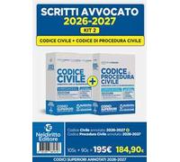 Kit 2 Codice civile + Codice di procedura civile annotati per l'esame di avvocato