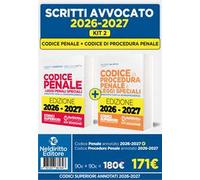 Kit 2 Codice Penale + Codice di procedura penale annotati per l'esame di avvocato